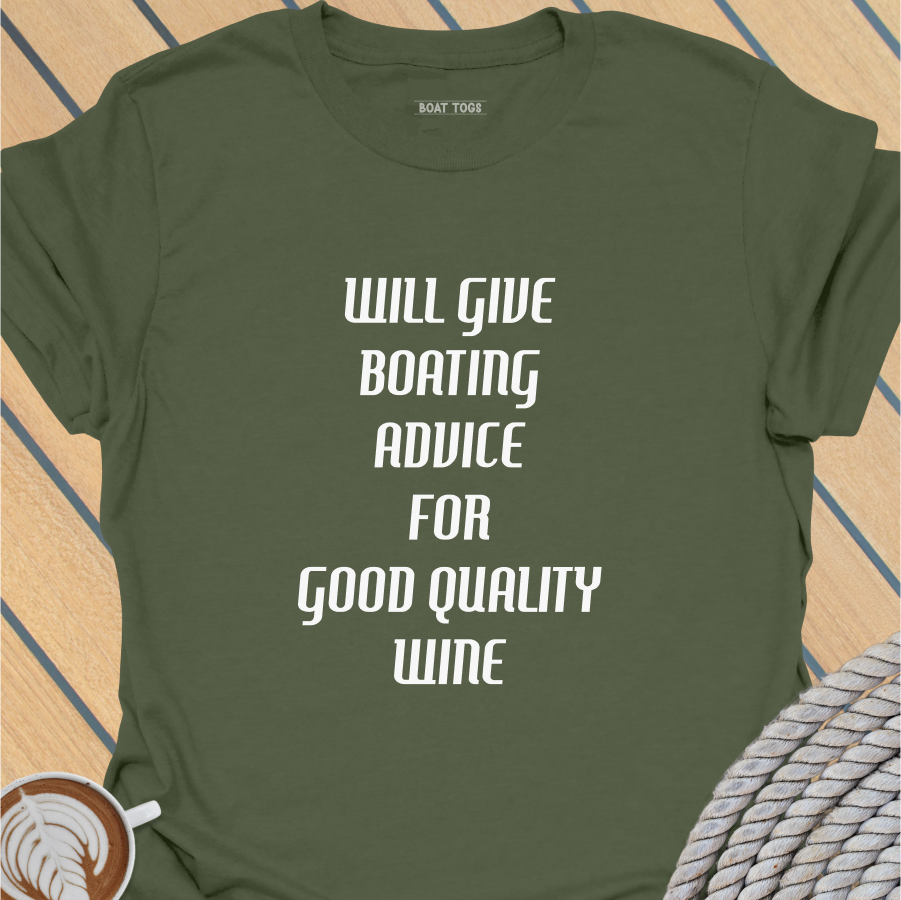 Boating advice for wine T-shirt
