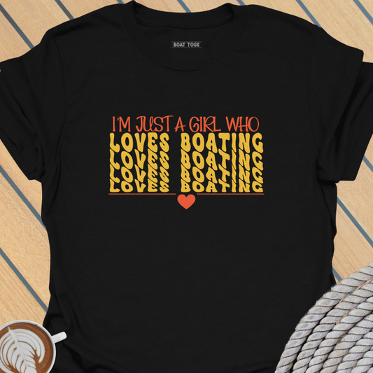 Girl loves boating T-shirt