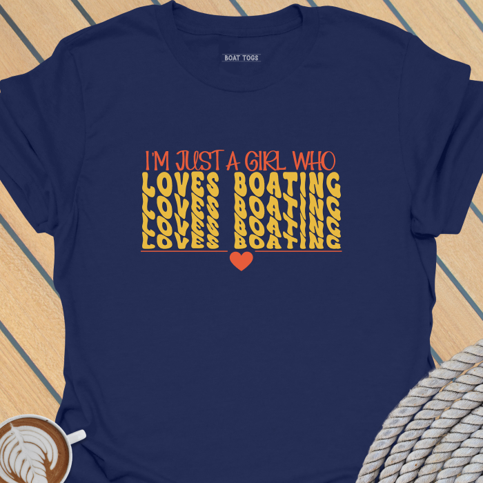 Girl loves boating T-shirt