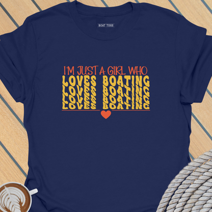 Girl loves boating T-shirt