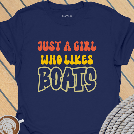 Girl likes boats T-shirt