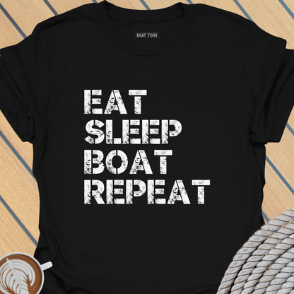 Eat Sleep Boat Repeat T-shirt