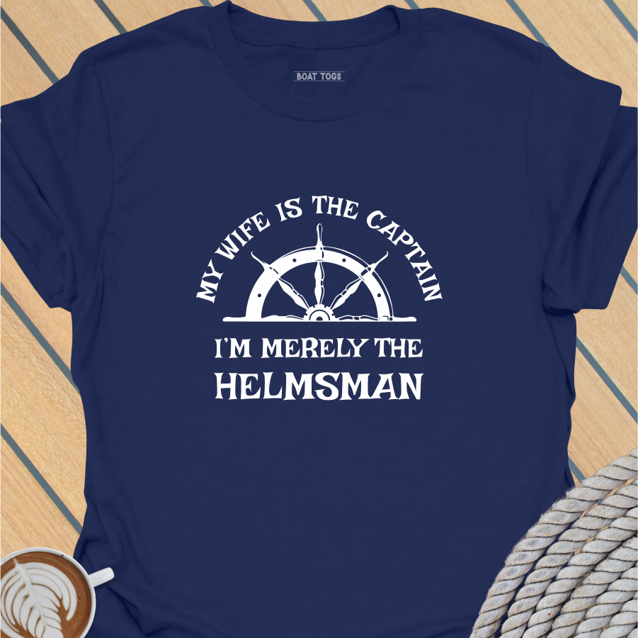 Merely Helmsman-White T-shirt