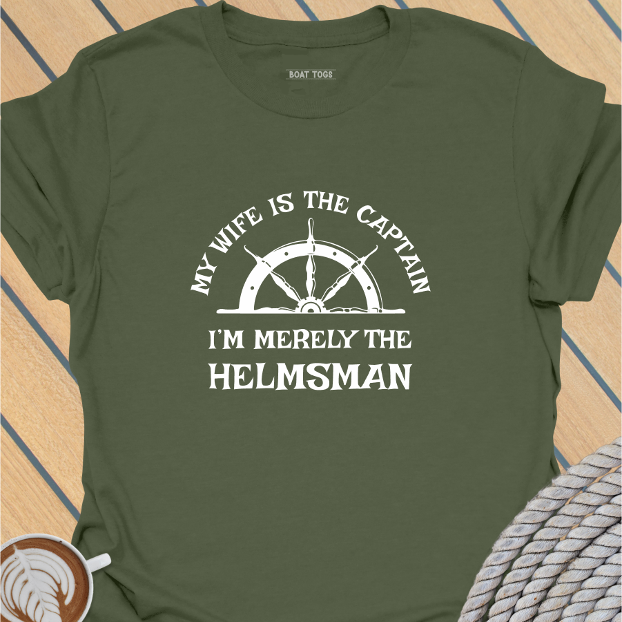 Merely Helmsman-White T-shirt