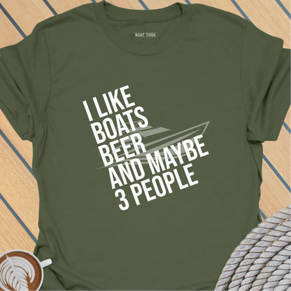 Like boats beer 3 people T-shirt