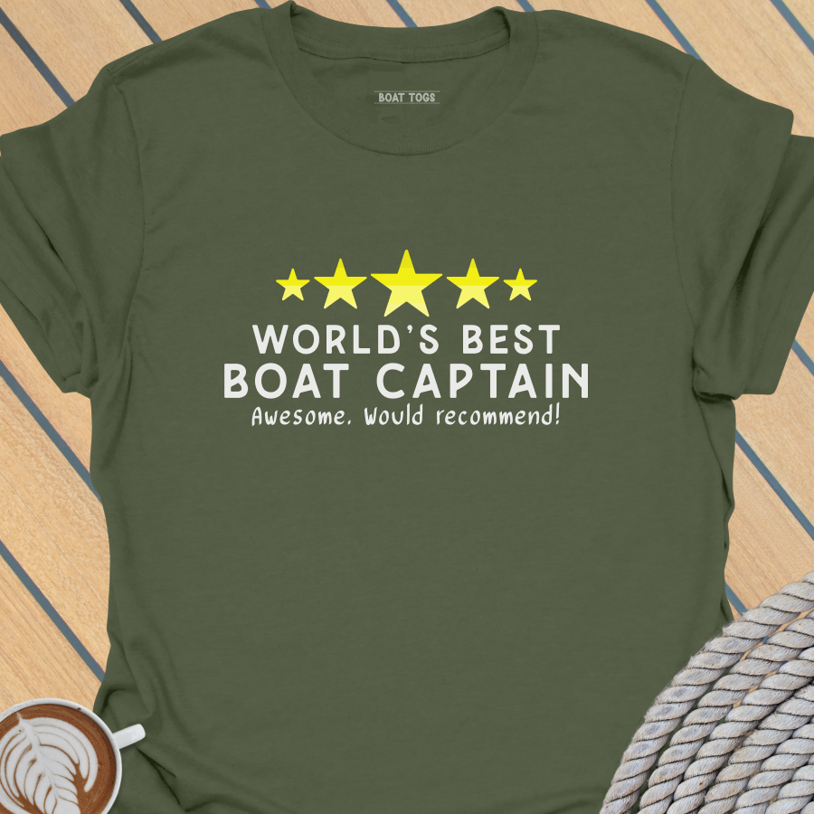 Worlds Best Boat Captain T-shirt