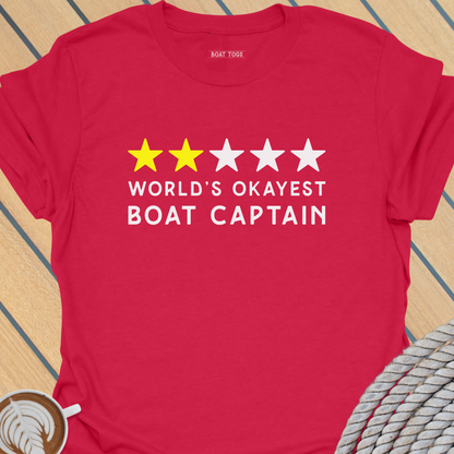 World's okayest boat captain - t-shirt