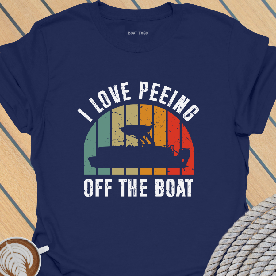 Peeing off the boat T-shirt