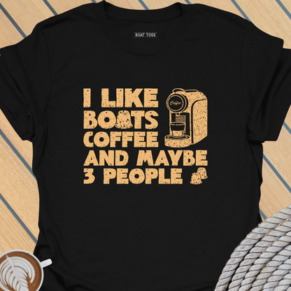 Boats Coffee Machine 3 People T-shirt