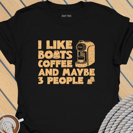 Boats Coffee Machine 3 People T-shirt
