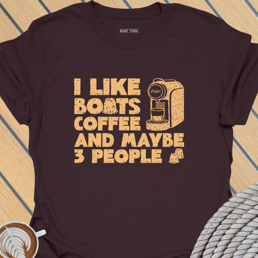 Boats Coffee Machine 3 People T-shirt