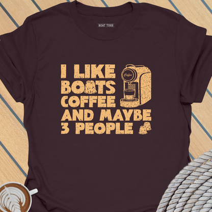 Boats Coffee Machine 3 People T-shirt