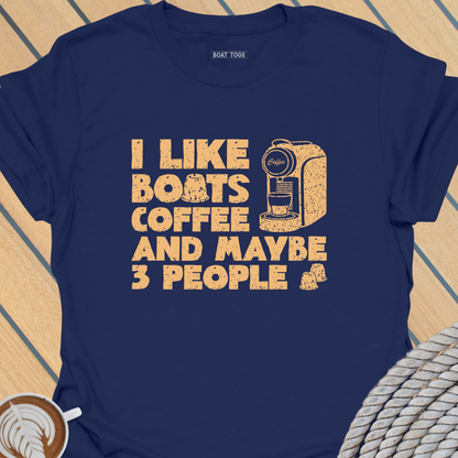 Boats Coffee Machine 3 People T-shirt