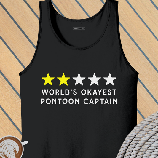 World's okayest pontoon Tank (Front print)