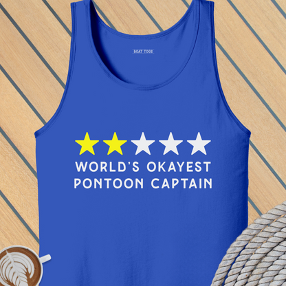 World's okayest pontoon Tank (Front print)