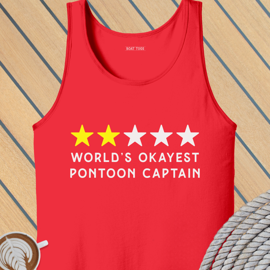 World's okayest pontoon Tank (Front print)
