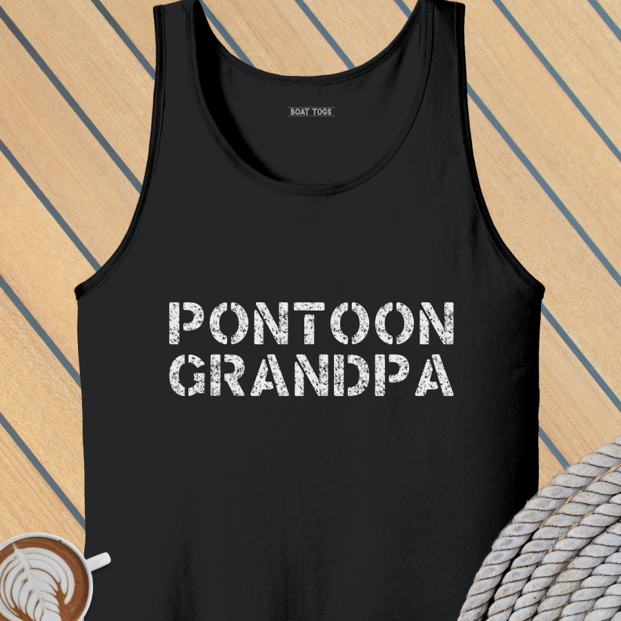 Pontoon grandpa Tank (Front print)
