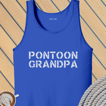Pontoon grandpa Tank (Front print)