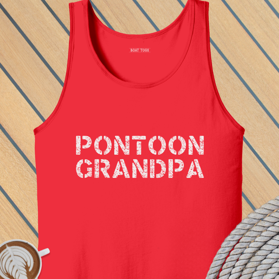 Pontoon grandpa Tank (Front print)