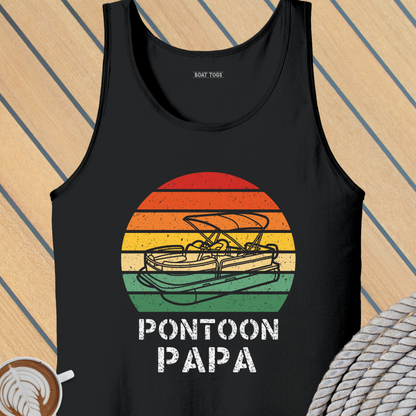 Pontoon papa Tank (Front print)