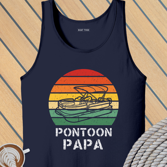 Pontoon papa Tank (Front print)
