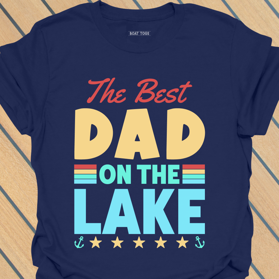 Best dad on lake T-shirt