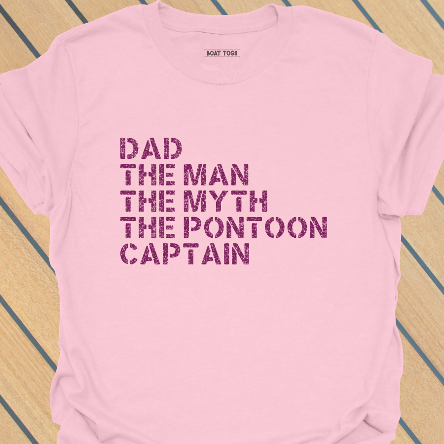 Dad man myth pontoon captain T-shirt