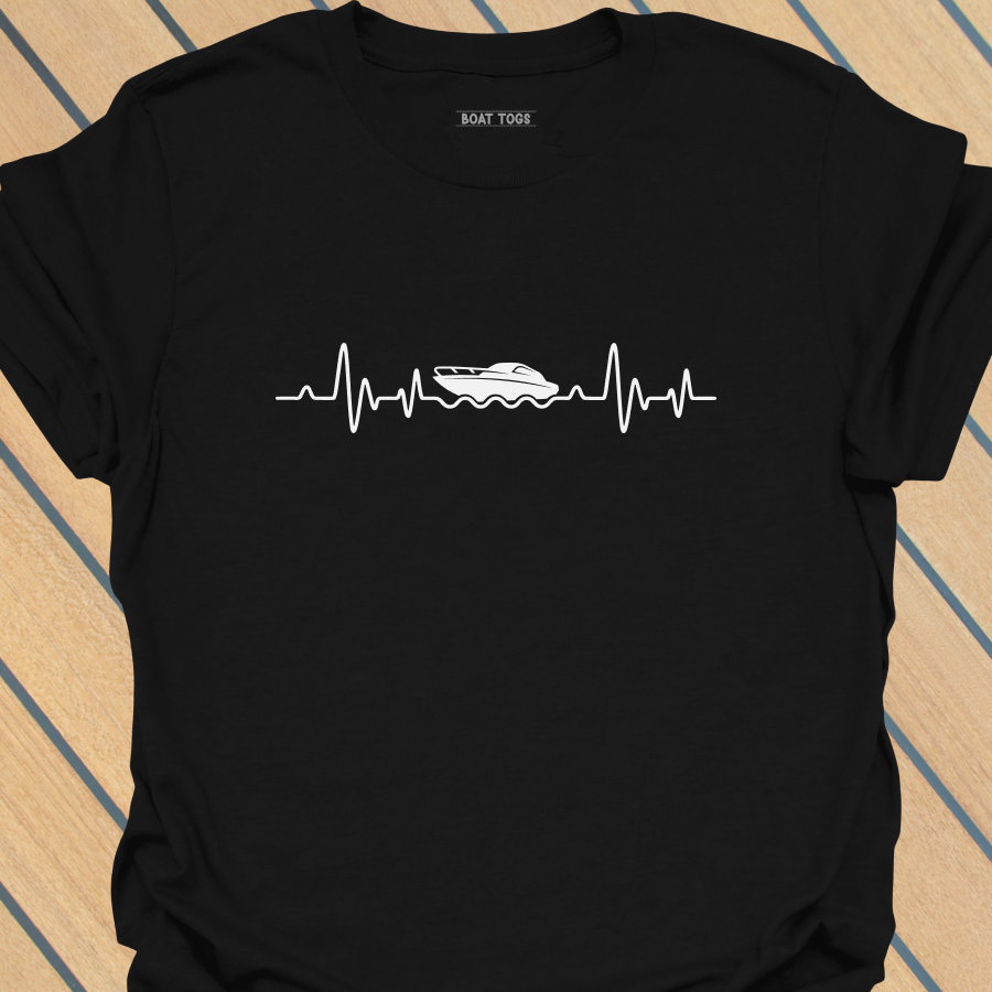Boating heartbeat T-shirt