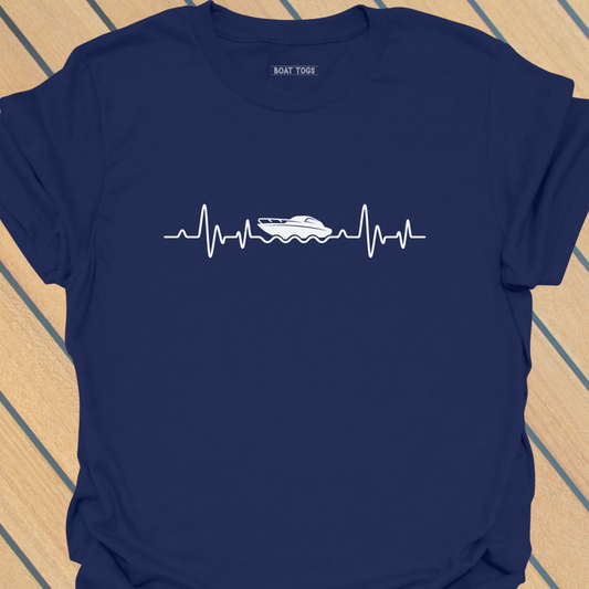 Boating heartbeat T-shirt