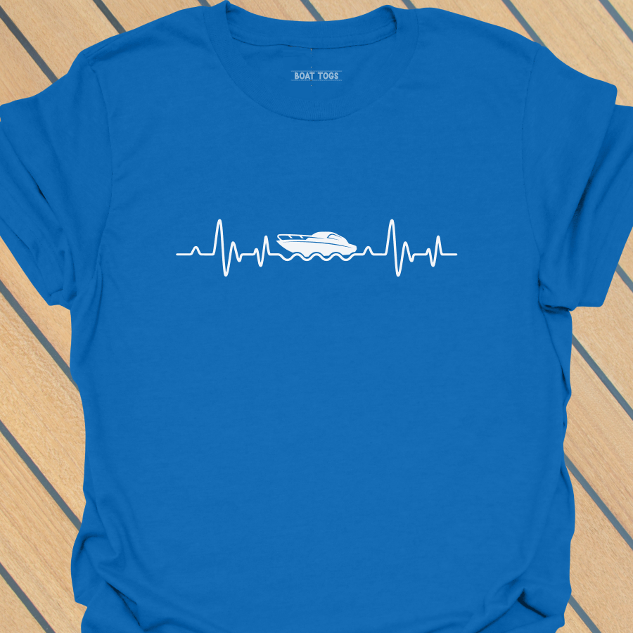 Boating heartbeat T-shirt
