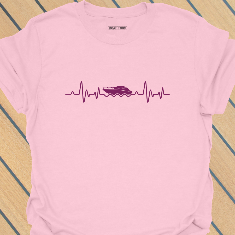 Boating heartbeat T-shirt