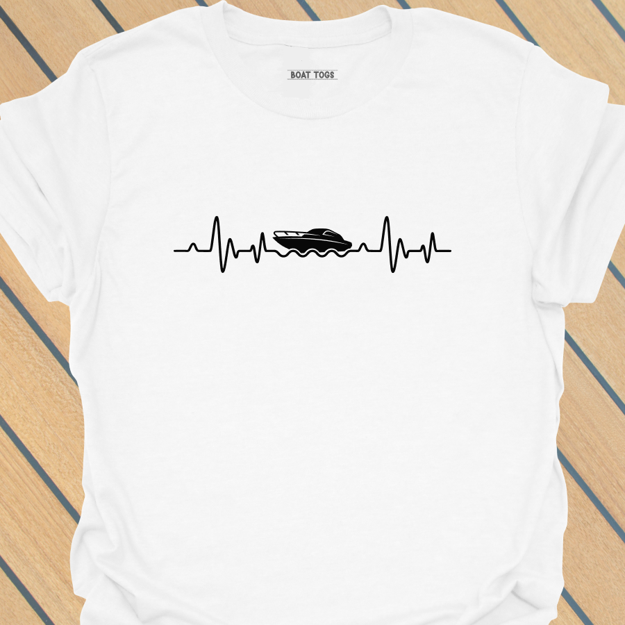 Boating heartbeat T-shirt