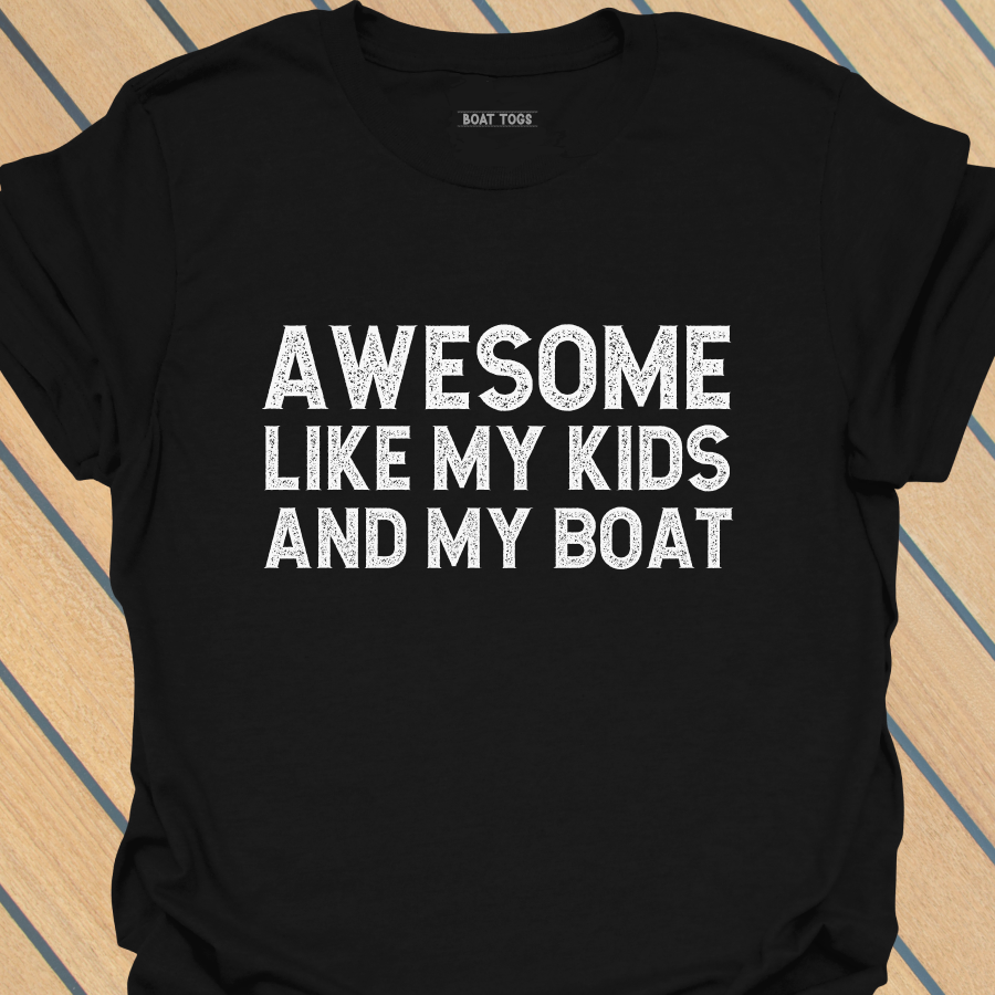 Awesome like kids boat T-shirt
