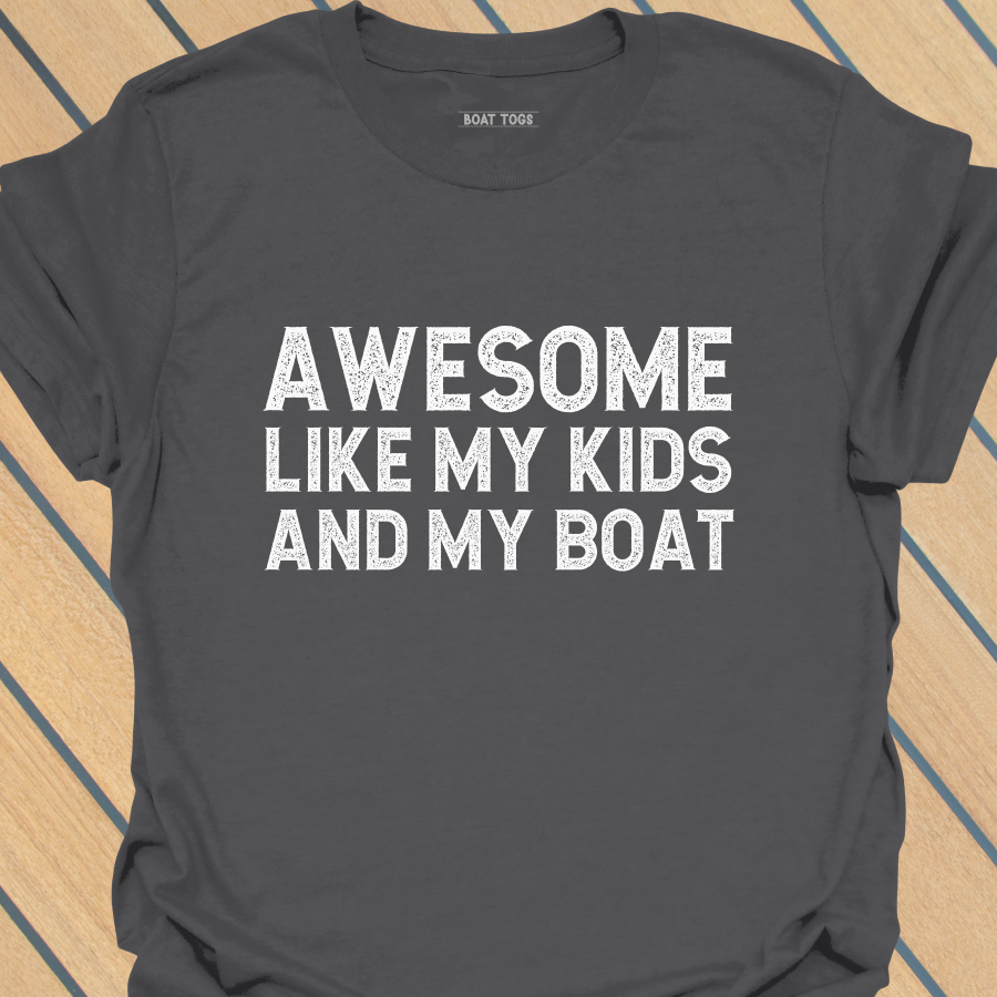Awesome like kids boat T-shirt