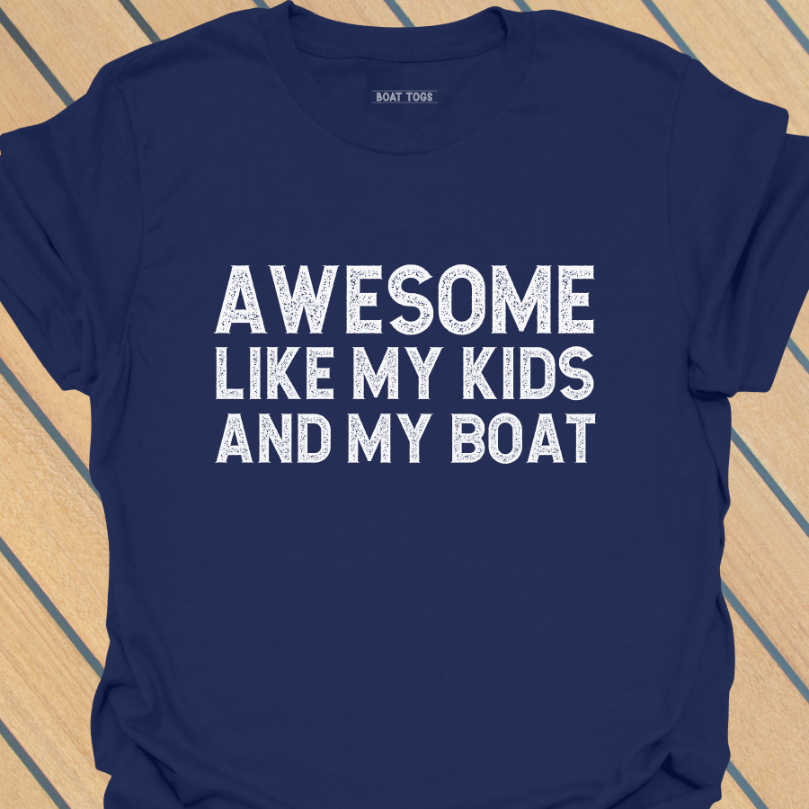 Awesome like kids boat T-shirt