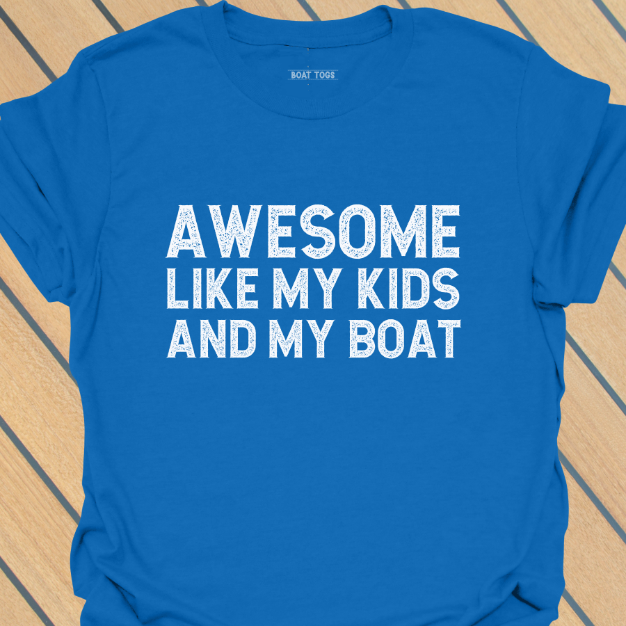 Awesome like kids boat T-shirt