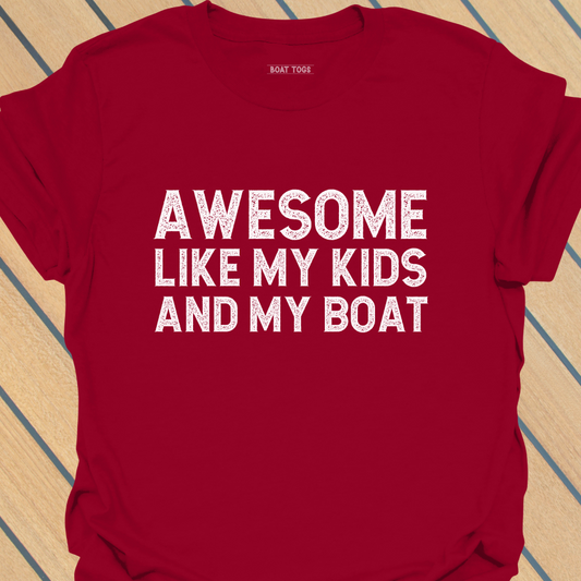 Awesome like kids boat T-shirt