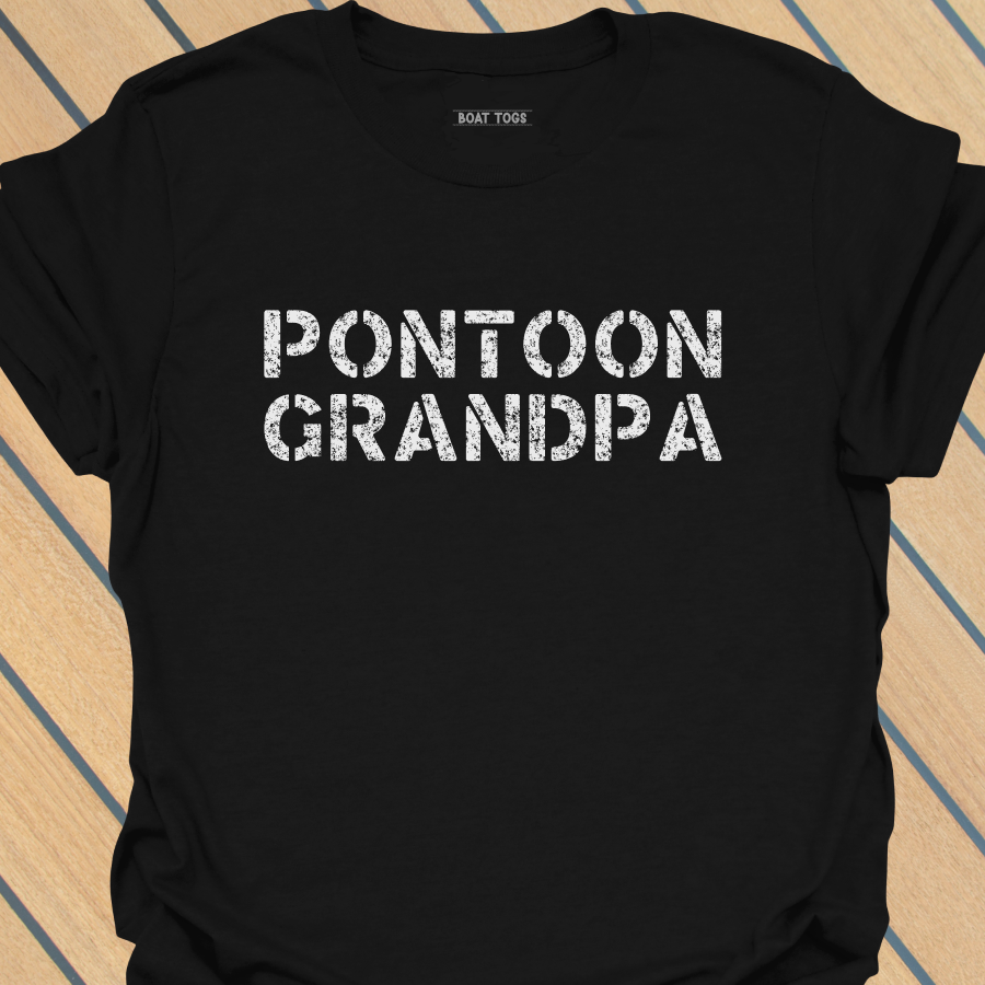 Pontoon Grandpa stencil T-shirt