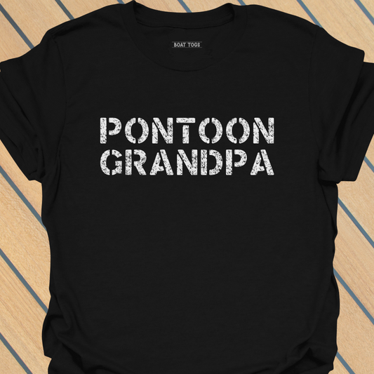 Pontoon Grandpa stencil T-shirt