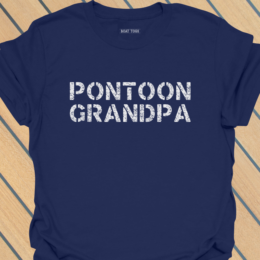 Pontoon Grandpa stencil T-shirt