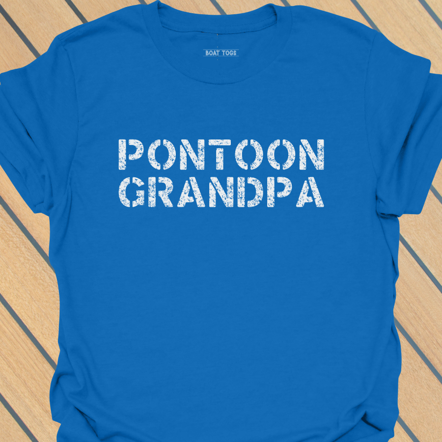 Pontoon Grandpa stencil T-shirt