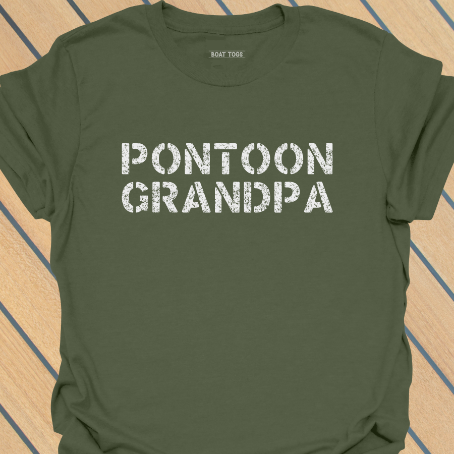 Pontoon Grandpa stencil T-shirt