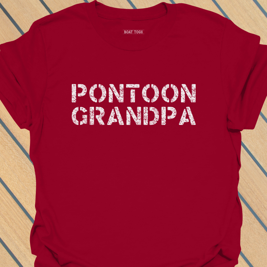 Pontoon Grandpa stencil T-shirt