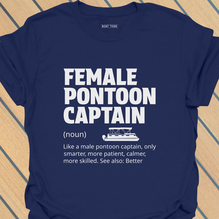 Female pontoon captain T-shirt