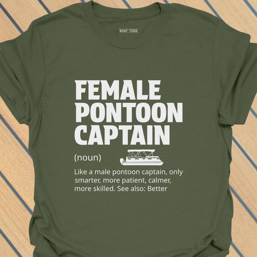 Female pontoon captain T-shirt