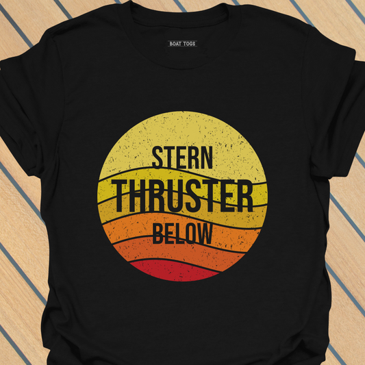 Stern thruster below T-shirt