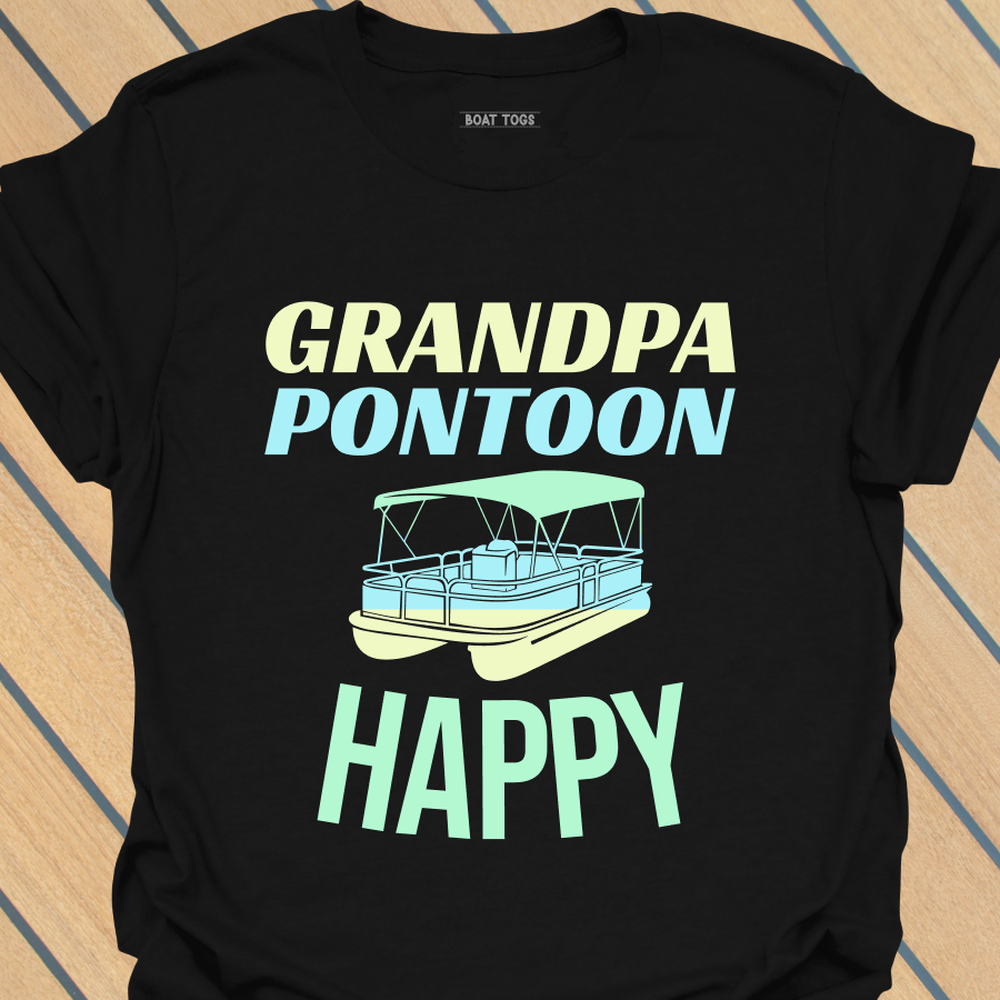 Pontoon Grandpa happy T-shirt