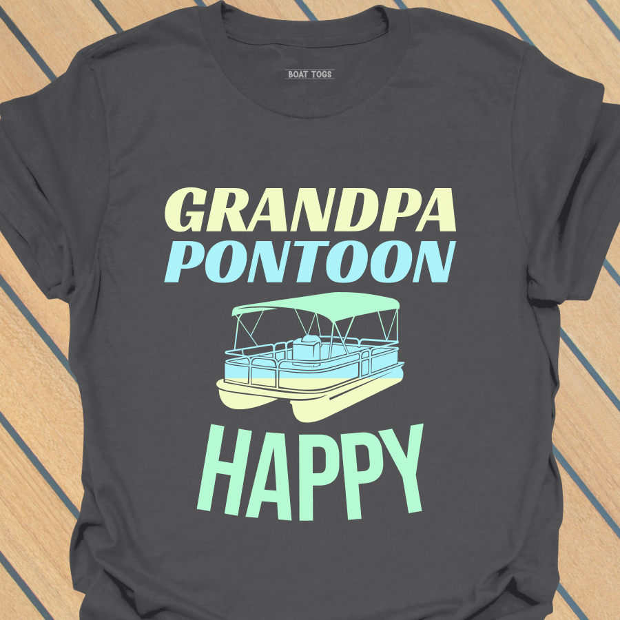 Pontoon Grandpa happy T-shirt