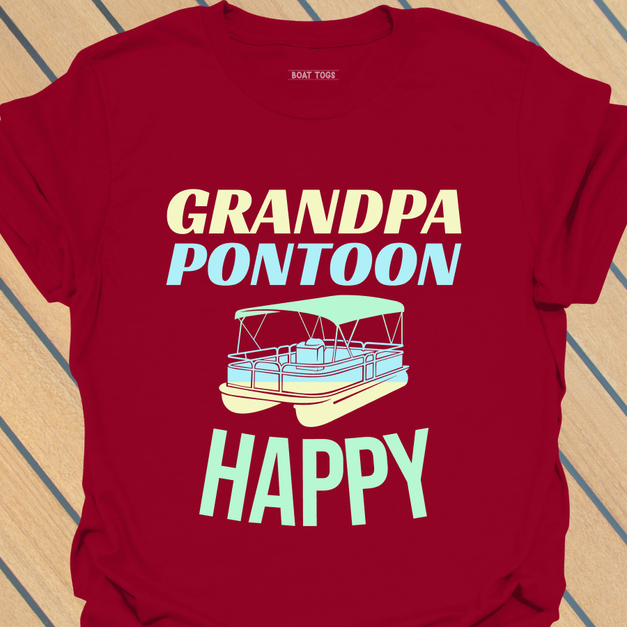 Pontoon Grandpa happy T-shirt