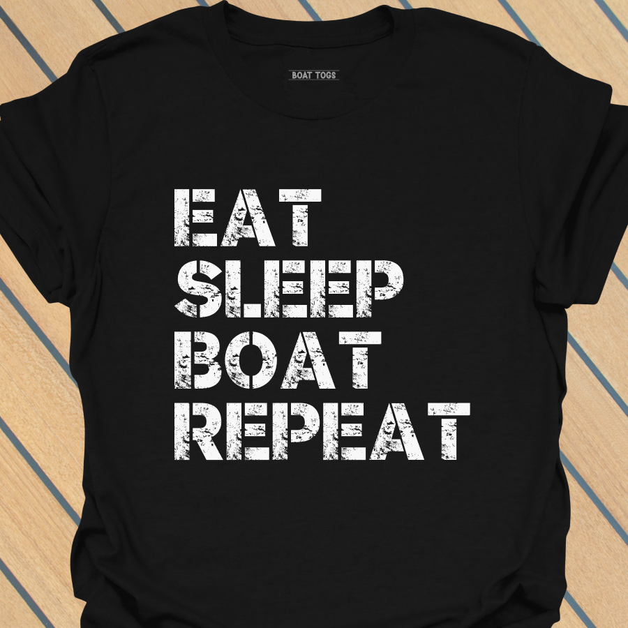 Eat Sleep Boat Repeat T-shirt